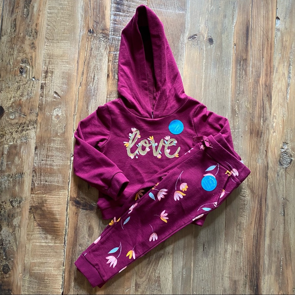 NWT Set - Carter's Love French Terry Hoodie & Joggers 18-24 mo